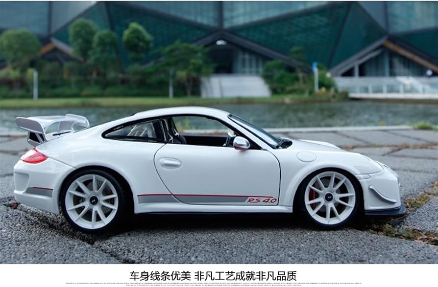 Amazon.co.jp: 118 ポルシェ 911 GT3 RE 4 0 ホワイト合金車模造
